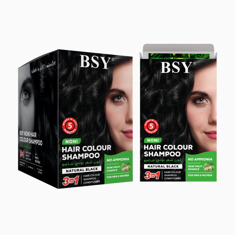 BSY | Noni Hair Colour Shampoo | Natural Black | 20ml (Pack of 12)